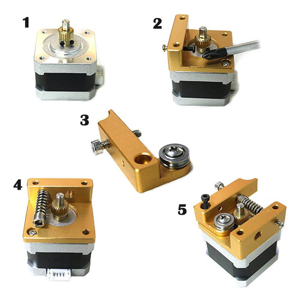 3D Yazıcı Alüminyum Blok 1.75 mm Ekstrüder Braketi MK8 Montaj Bloğu Sol El