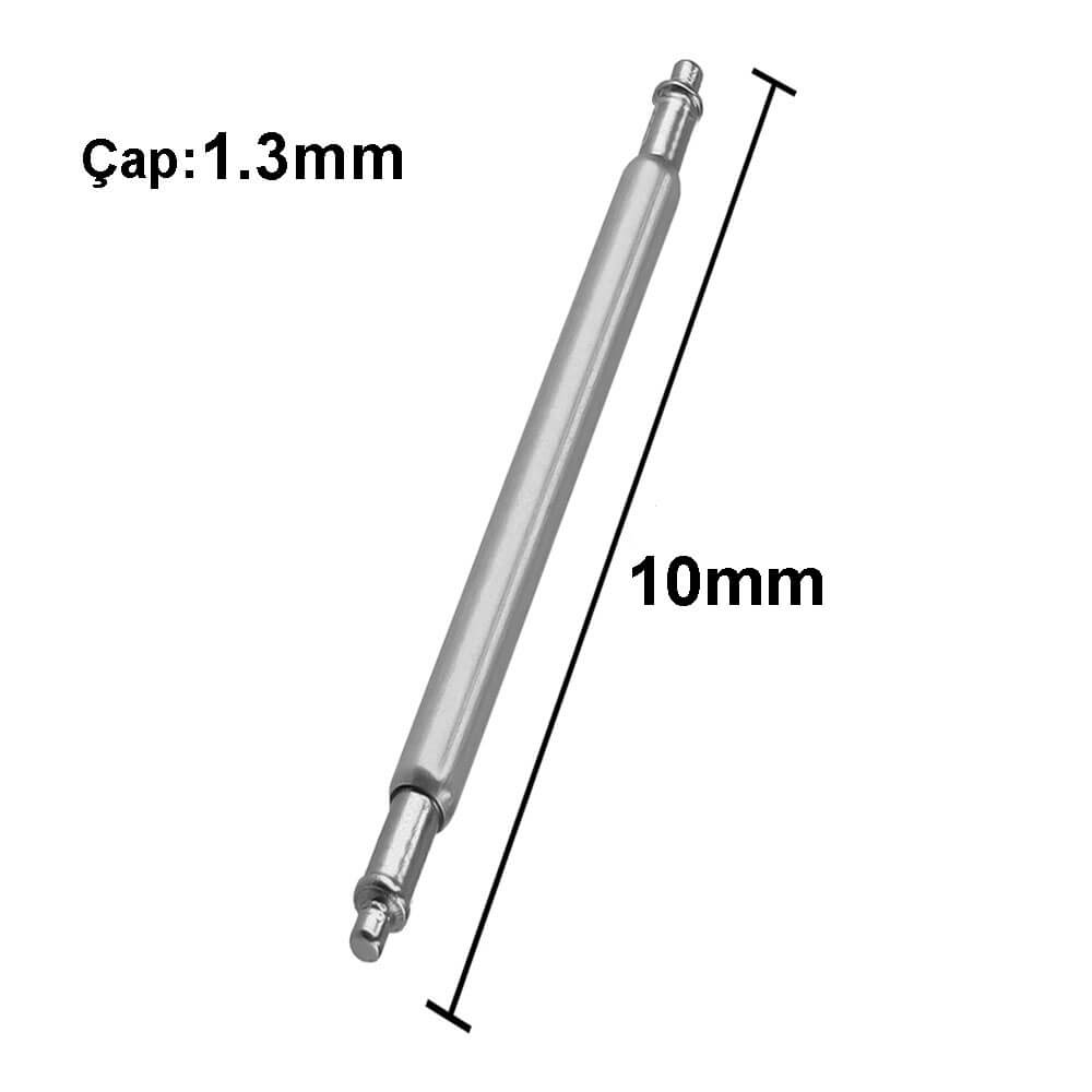 Paslanmaz Çelik Yaylı Kol Saati Kordon Pimi Susta - 1.3mm 10mm - Pims4
