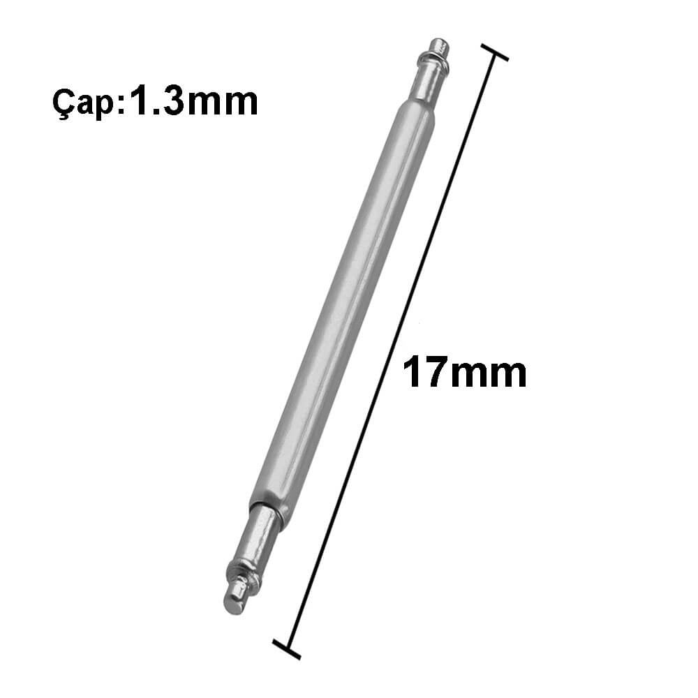Paslanmaz Çelik Yaylı Kol Saati Kordon Pimi Susta - 1.3mm 17mm - Pims4