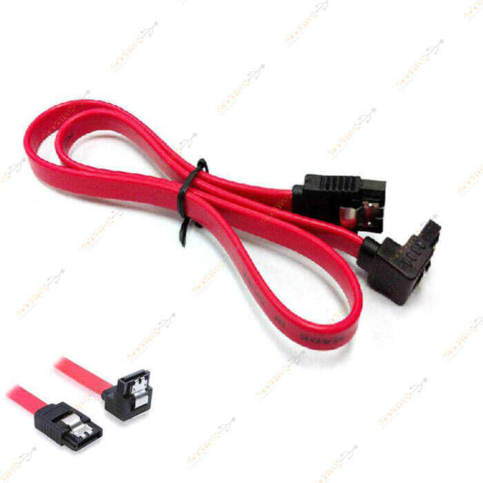 40 cm Sata Data Kablo - 90 Derece - Metal Klip