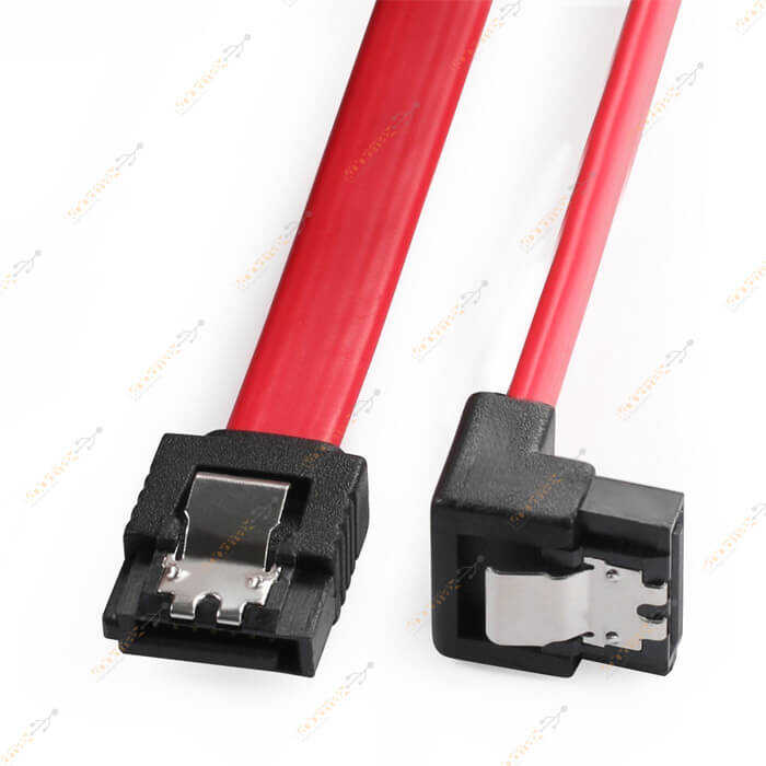 40 cm Sata Data Kablo - 90 Derece - Metal Klip