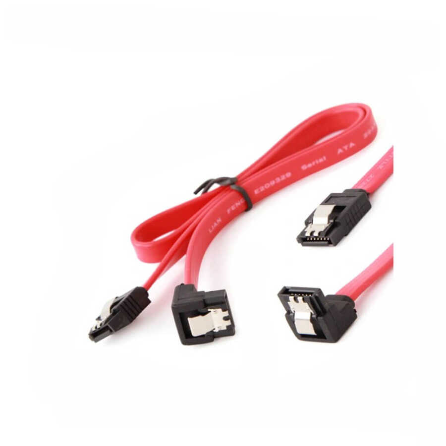 40 cm Sata Data Kablo - 90 Derece - Metal Klip