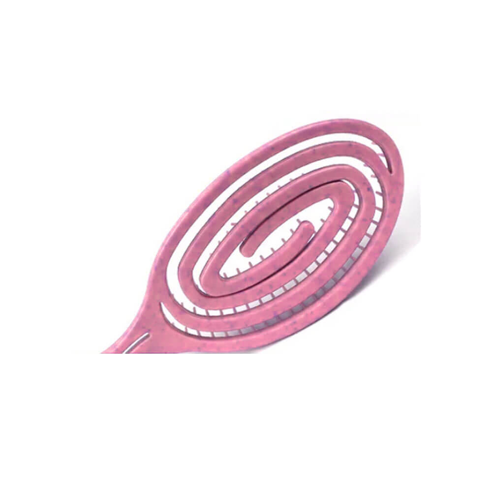 Koodmax Oval Esnek Dolaşık Önleyici Buğday Samanı Saç Açma ve Tarama Fırçası - Pembe - HG2