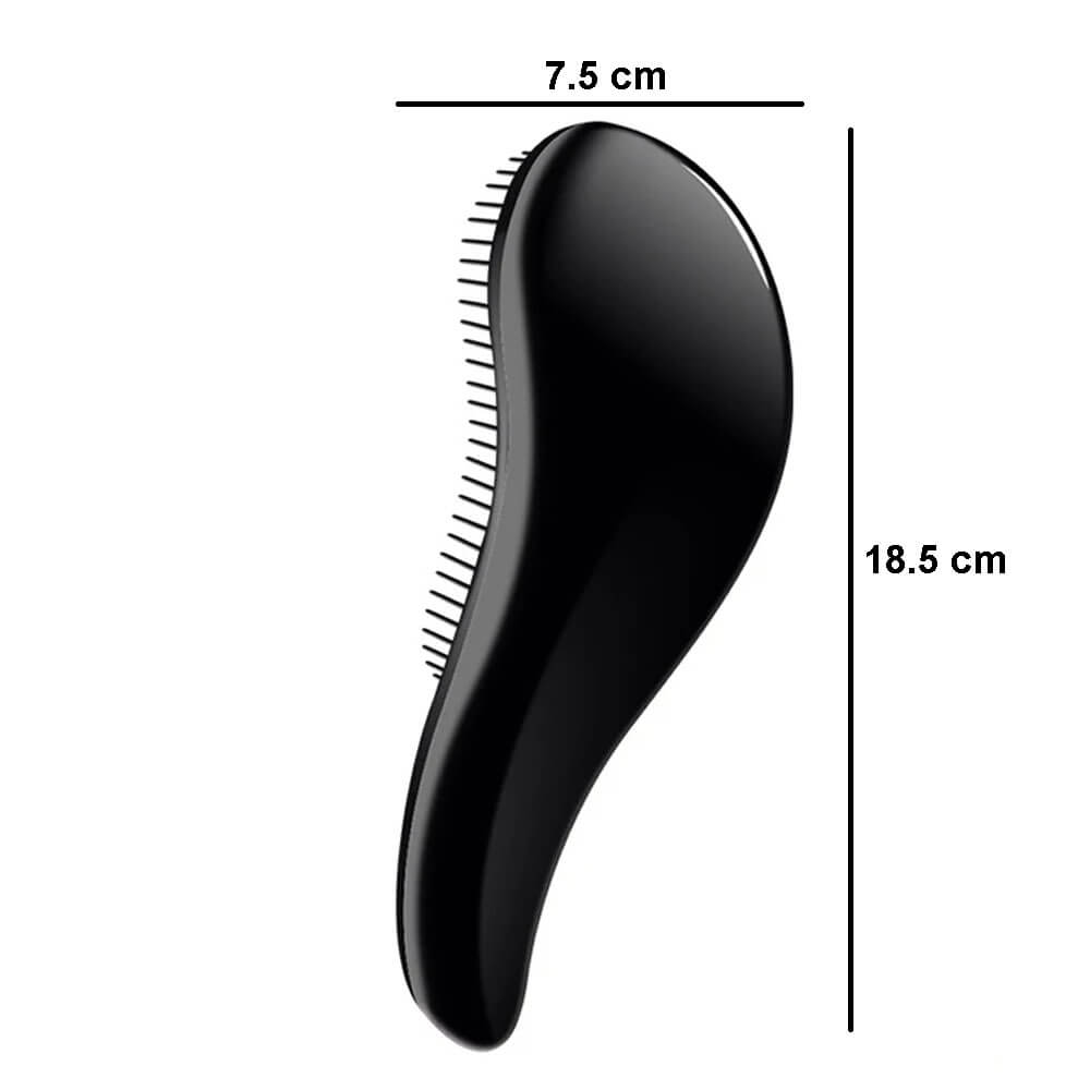 Koodmax Oval Dolaşık Önleyici Saç Fırçası - Saç Açıcı Tarak - Siyah - TR1