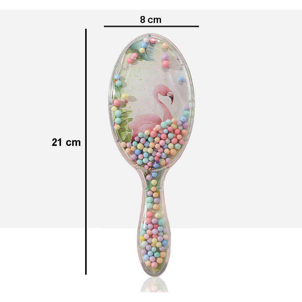 Koodmax Desenli Hava Yastıklı Tarak Oval Fırça Dolaşık Önleyici Saç Açma ve Tarama Fırçası Şeffaf - Y09 - TR17