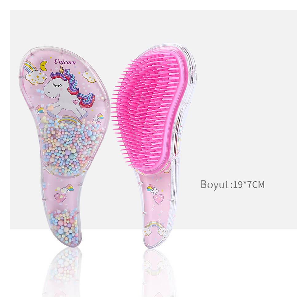 Koodmax Desenli Tarak Fırça Dolaşık Önleyici Saç Açma ve Tarama Fırçası Şeffaf Büyük Boy – B03 - TR2