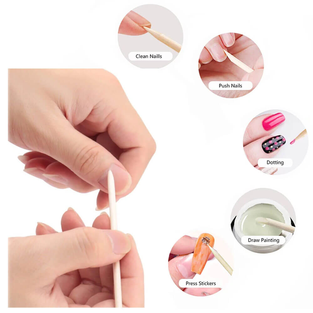 Koodmax Tırnak Eti İtici ve Nail Art Tırnak Süsleme Manikür Çubuğu - NF13