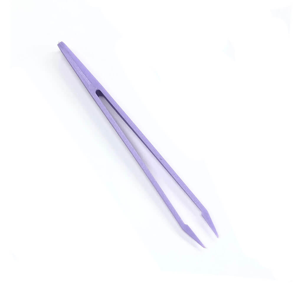 Koodmax Hassas Elektronik ve El Sanatları Tamir Cımbızı Sert Plastik 12cm Düz Cımbız Mor - TW1
