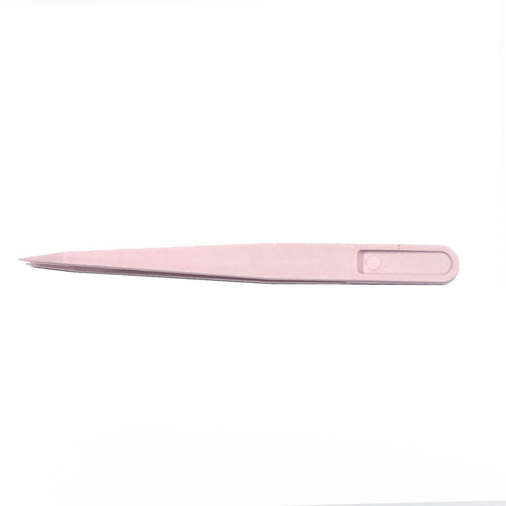 Koodmax Hassas Elektronik ve El Sanatları Tamir Cımbızı Sert Plastik 12cm Düz Cımbız Pembe - TW1