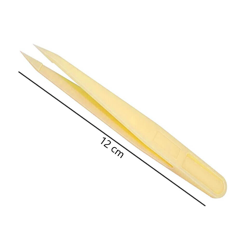 Koodmax Hassas Elektronik ve El Sanatları Tamir Cımbızı Sert Plastik 12cm Düz Cımbız Sarı - TW1