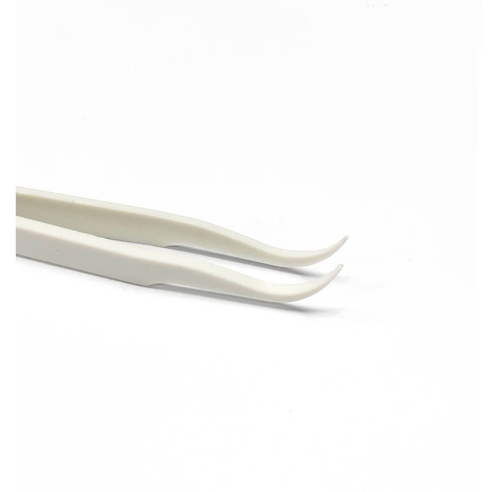 Koodmax Hassas Elektronik ve El Sanatları Tamir Cımbızı Sert Plastik 12cm Kavisli Cımbız Beyaz - TW3