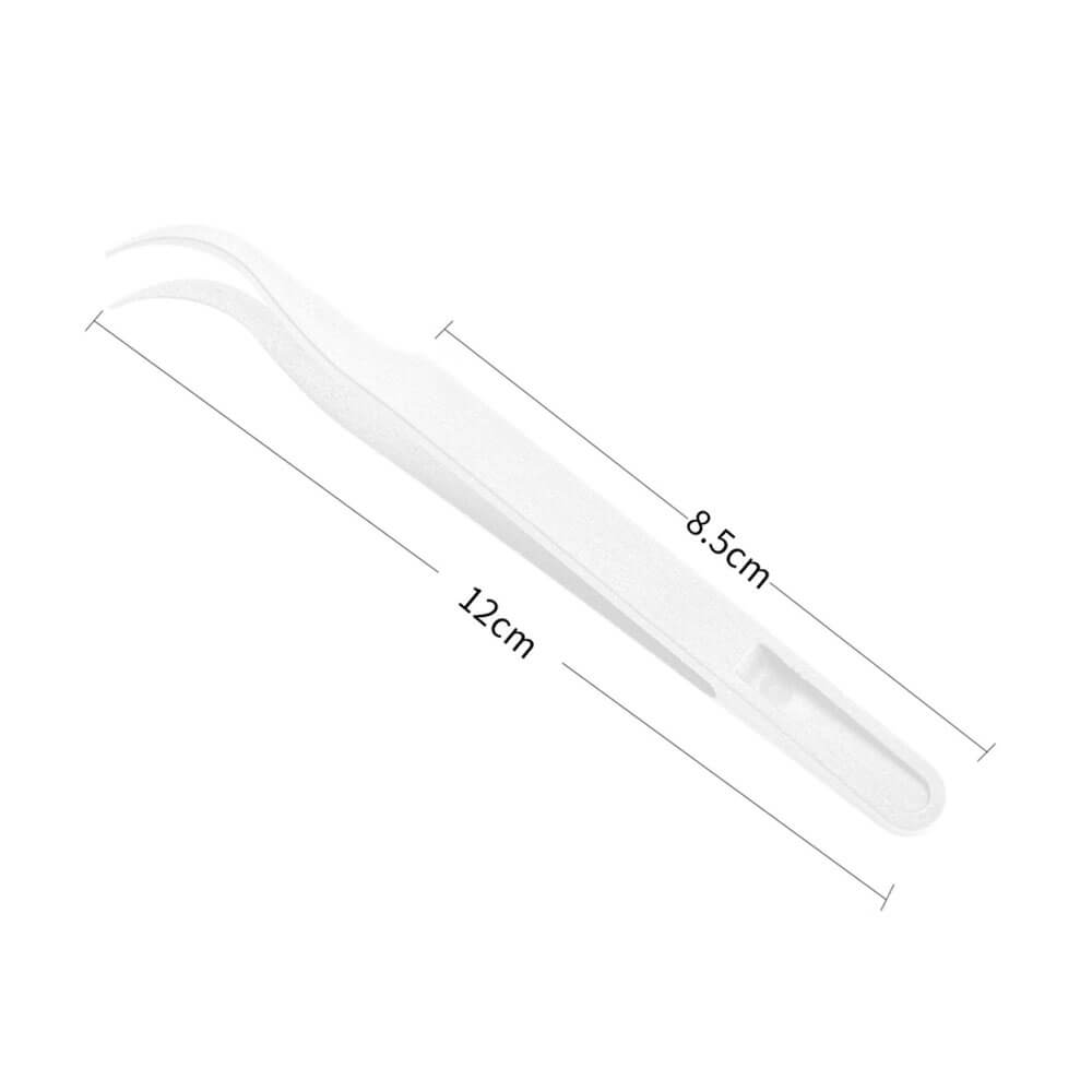 Koodmax Hassas Elektronik ve El Sanatları Tamir Cımbızı Sert Plastik 12cm Kavisli Cımbız Beyaz - TW3