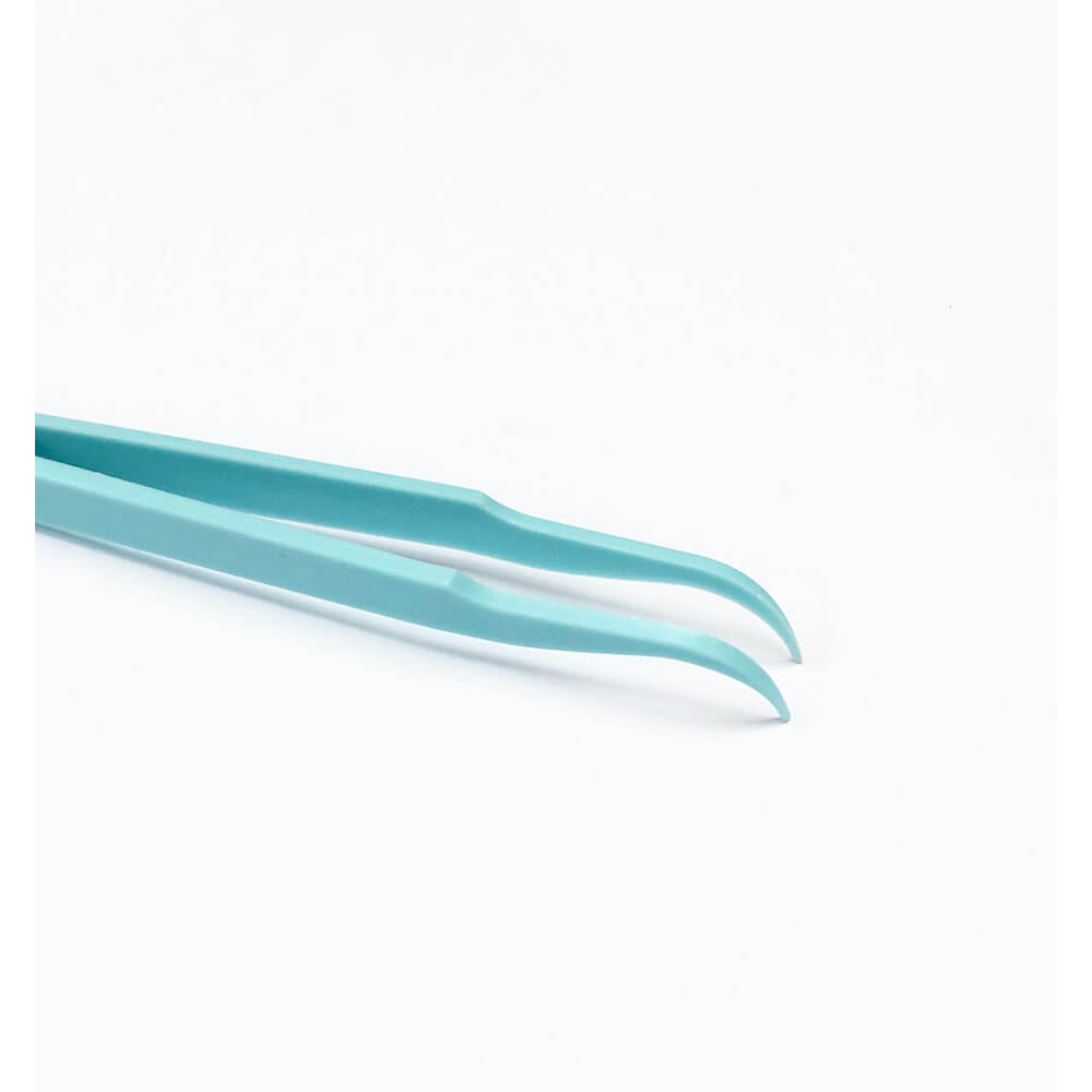 Koodmax Hassas Elektronik ve El Sanatları Tamir Cımbızı Sert Plastik 12cm Kavisli Cımbız Mavi - TW3