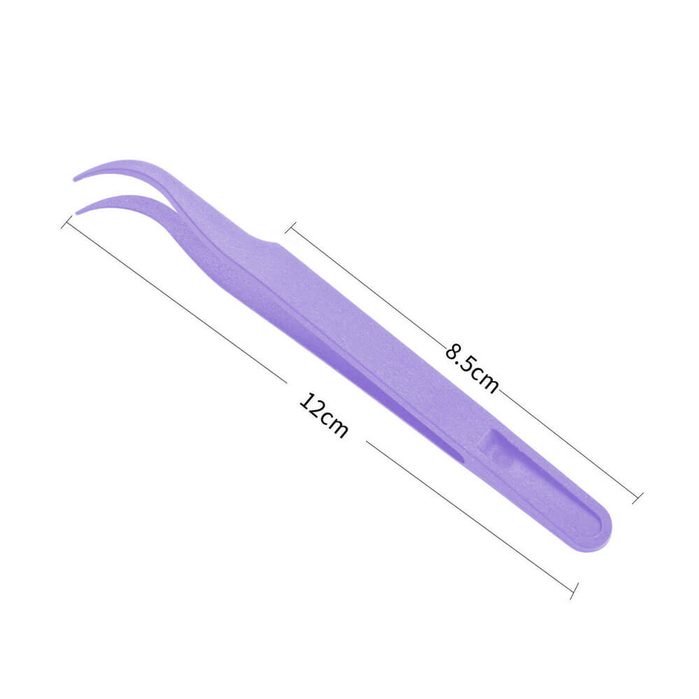 Koodmax Hassas Elektronik ve El Sanatları Tamir Cımbızı Sert Plastik 12cm Kavisli Cımbız Mor - TW3