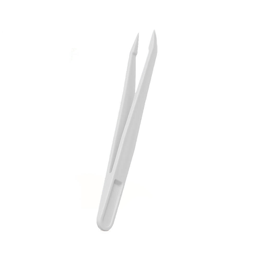 Koodmax Hassas Elektronik ve El Sanatları Tamir Cımbızı Sert Plastik 11cm Düz Cımbız Beyaz - TW4