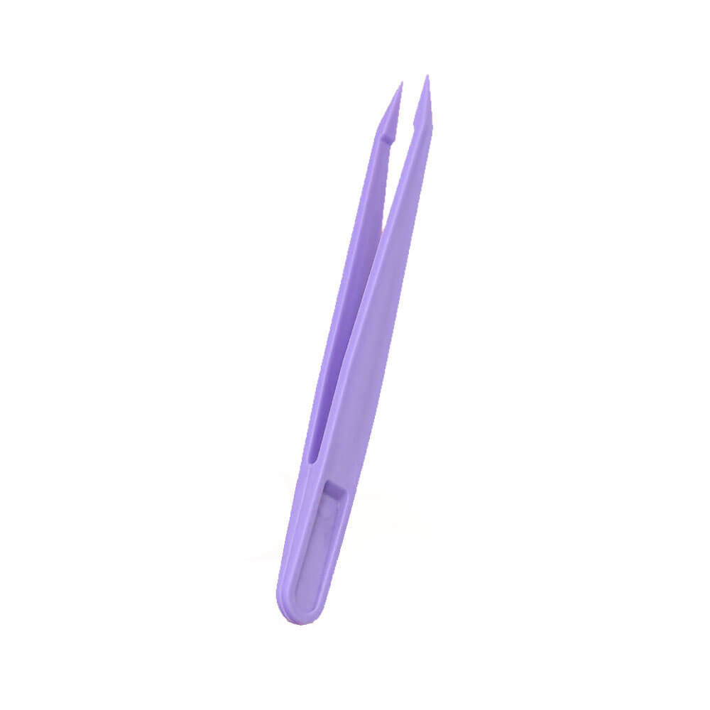 Koodmax Hassas Elektronik ve El Sanatları Tamir Cımbızı Sert Plastik 11cm Düz Cımbız Mor - TW4