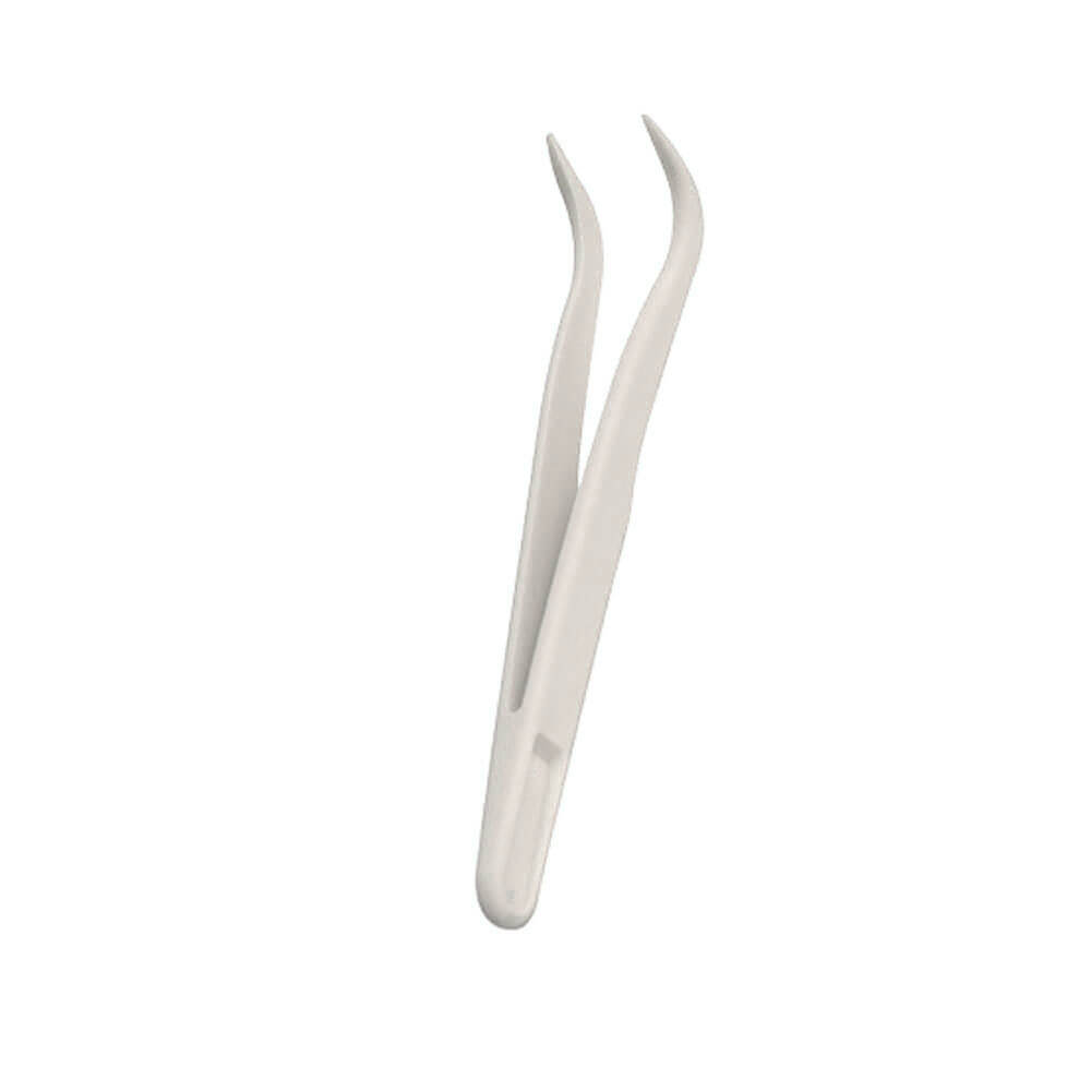 Koodmax Hassas Elektronik ve El Sanatları Tamir Cımbızı Sert Plastik 11cm Kavisli Cımbız Beyaz-TW5