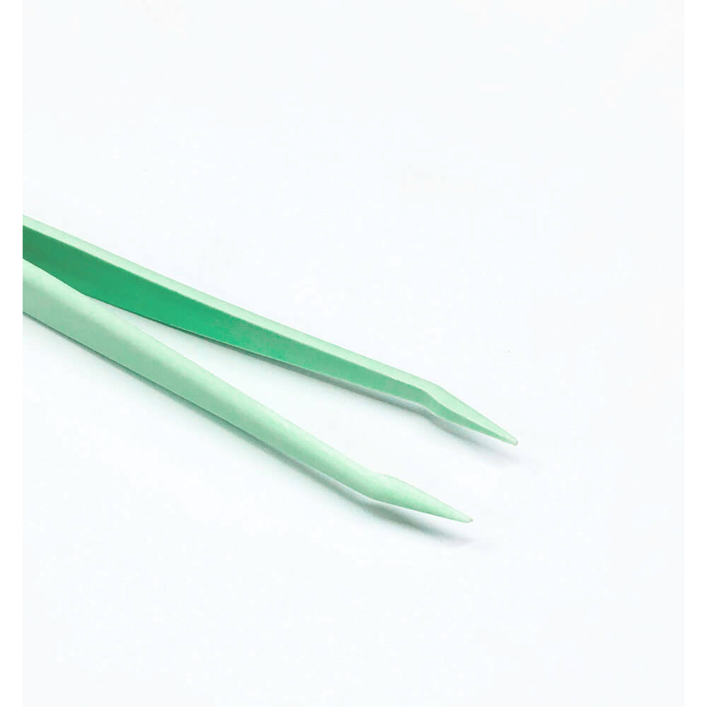 Koodmax Hassas Elektronik ve El Sanatları Tamir Cımbızı Sert Plastik 11cm Düz Cımbız Yeşil - TW4