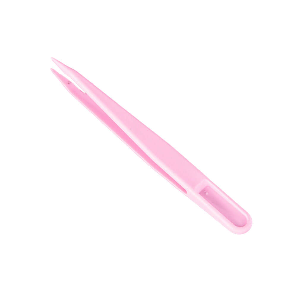 Koodmax Hassas Elektronik ve El Sanatları Tamir Cımbızı Sert Plastik 11cm Düz Cımbız Pembe - TW4