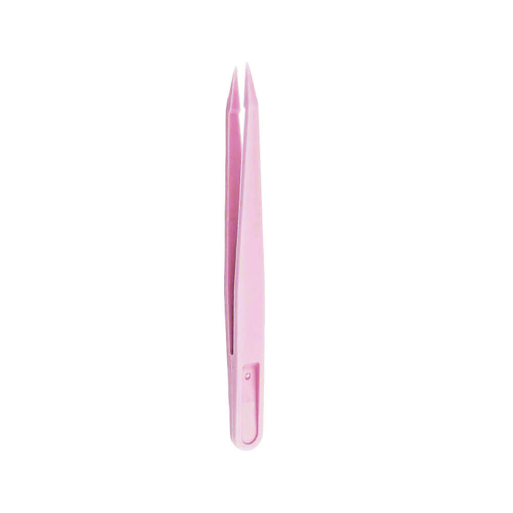 Koodmax Hassas Elektronik ve El Sanatları Tamir Cımbızı Sert Plastik 11cm Düz Cımbız Pembe - TW4