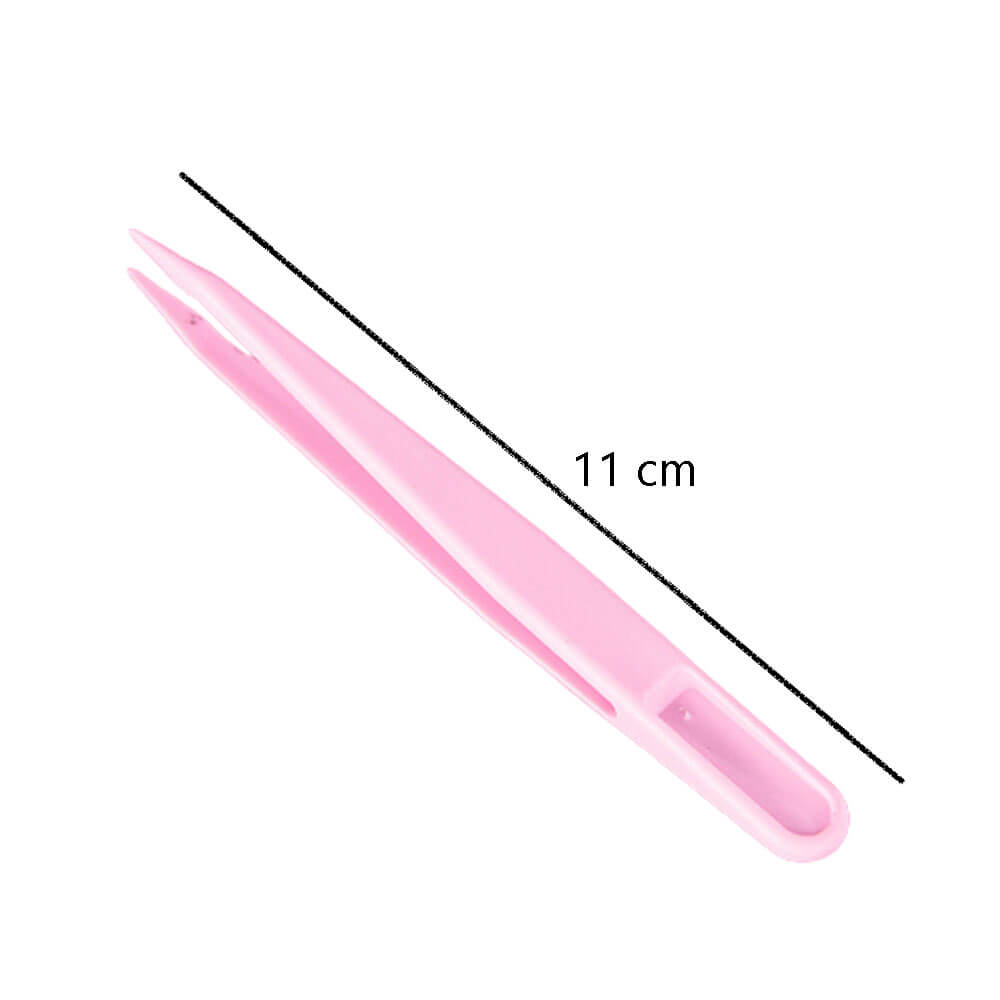 Koodmax Hassas Elektronik ve El Sanatları Tamir Cımbızı Sert Plastik 11cm Düz Cımbız Pembe - TW4