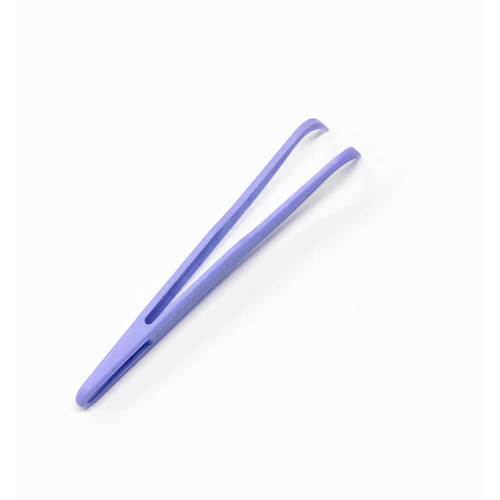 Koodmax Hassas Elektronik ve El Sanatları Tamir Cımbızı Sert Plastik 11cm Kavisli Cımbız Mor-TW5