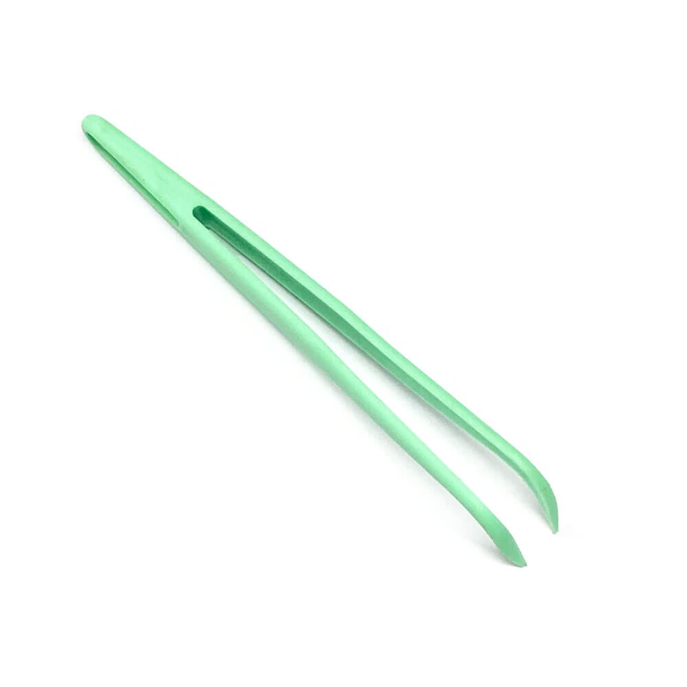 Koodmax Hassas Elektronik ve El Sanatları Tamir Cımbızı Sert Plastik 11cm Kavisli Cımbız Yeşil-TW5