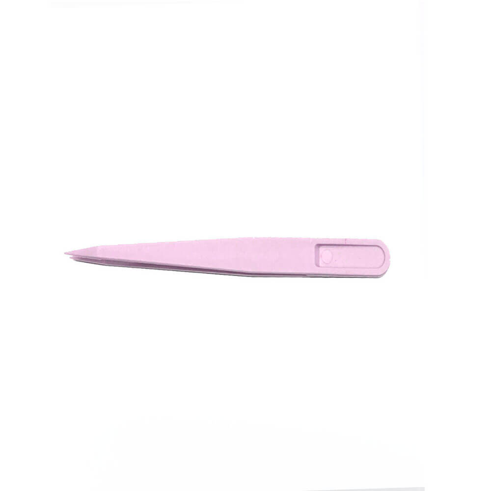 Koodmax Hassas Elektronik ve El Sanatları Tamir Cımbızı Sert Plastik 8cm Düz Cımbız Pembe - TW6