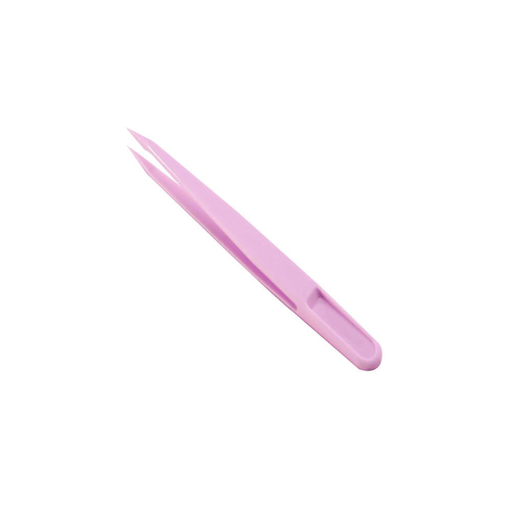 Koodmax Hassas Elektronik ve El Sanatları Tamir Cımbızı Sert Plastik 8cm Düz Cımbız Pembe - TW6