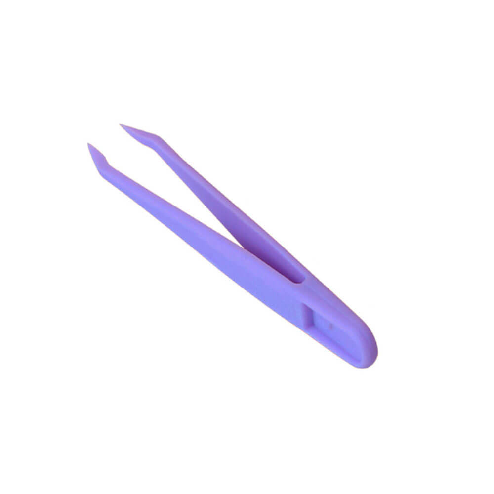 Koodmax Hassas Elektronik ve El Sanatları Tamir Cımbızı Sert Plastik 6cm Düz Cımbız Mor - TW7