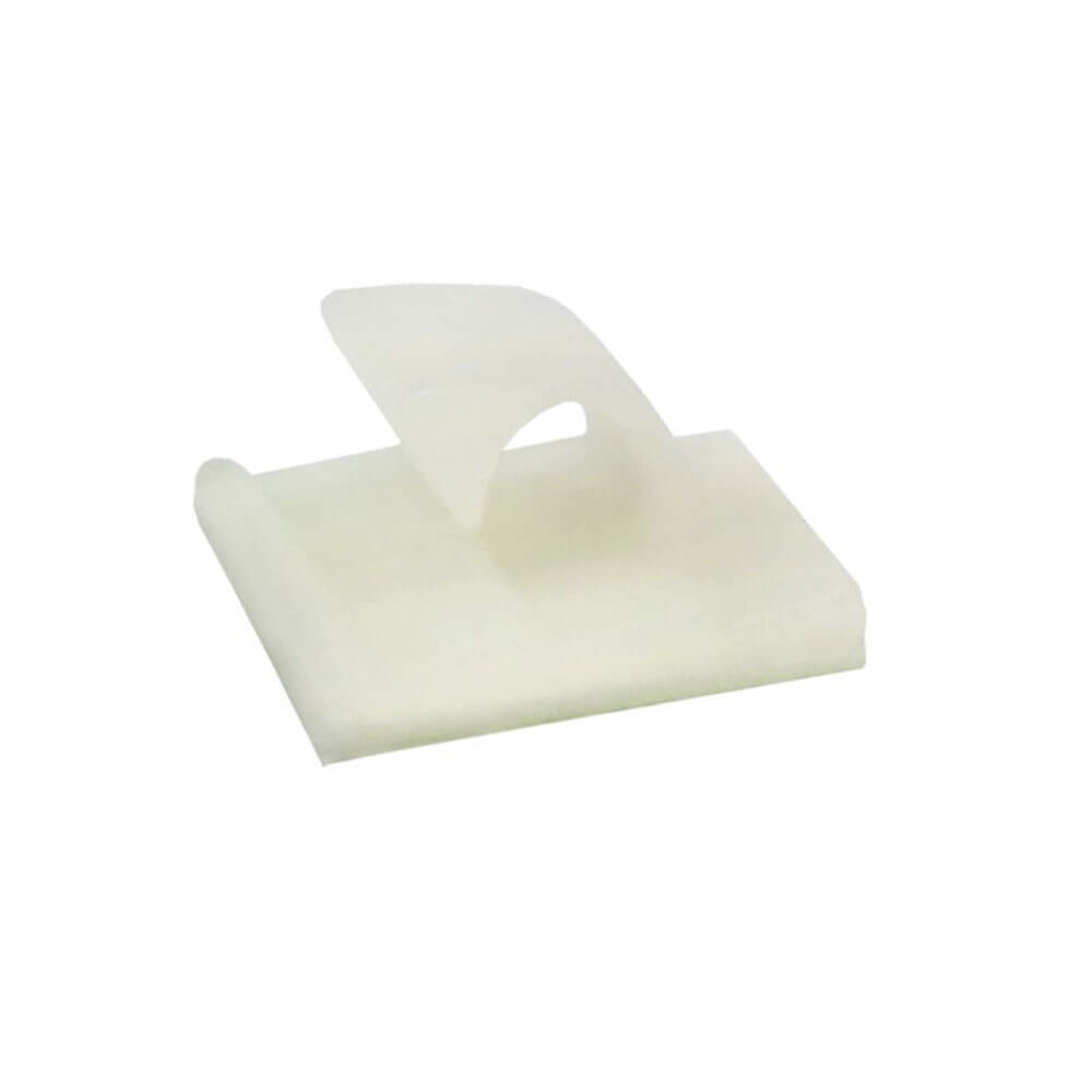 WCL-0505 Kablo Sabitleme Kelepçesi Klipsi-Yapışkanlı Duvar Kablo Tutucu 16x15.5x6.4mm - Beyaz-KA18