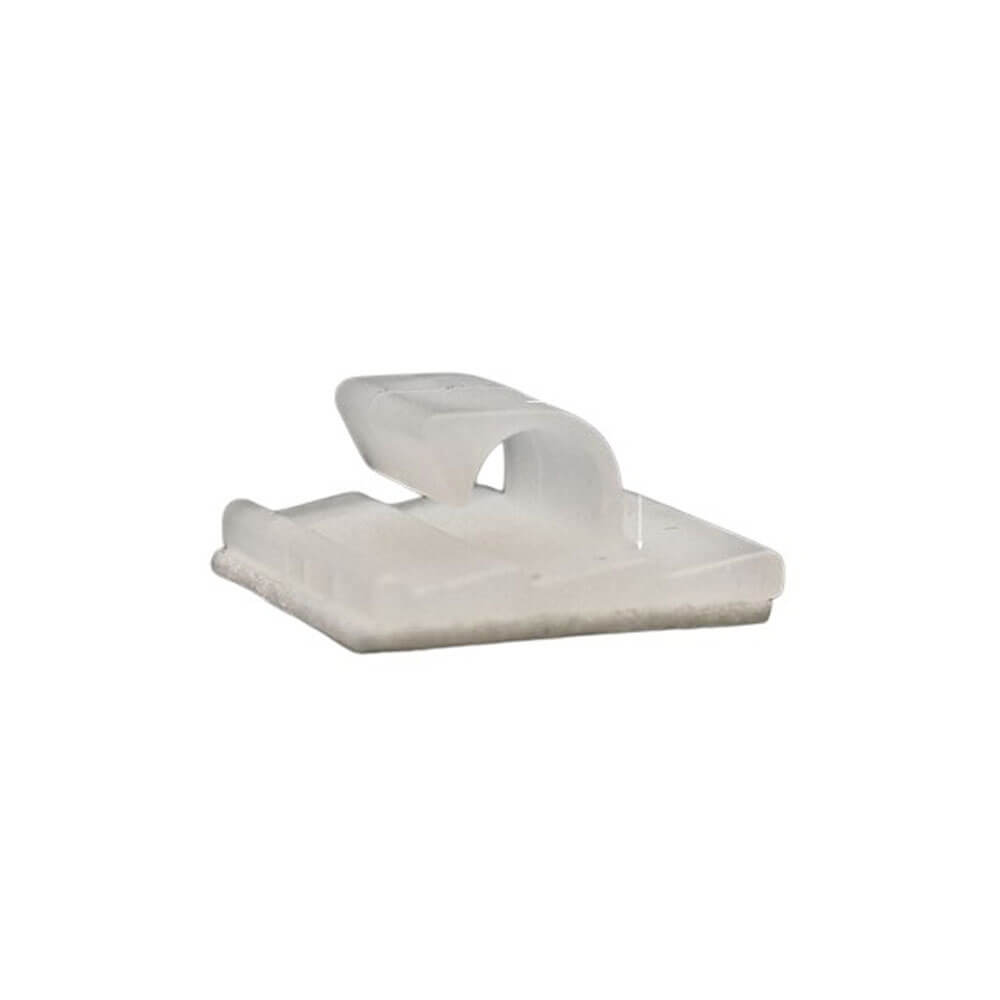 WCL-0505 Kablo Sabitleme Kelepçesi Klipsi-Yapışkanlı Duvar Kablo Tutucu 16x15.5x6.4mm - Beyaz-KA18