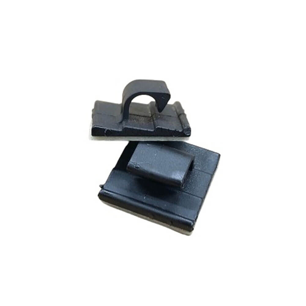 WCL-0505 Kablo Sabitleme Kelepçesi Klipsi-Yapışkanlı Duvar Kablo Tutucu 16x15.5x6.4mm - Siyah-KA19