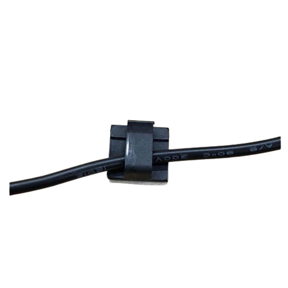 WCL-1005 Kablo Sabitleme Kelepçesi Klipsi-Yapışkanlı Duvar Kablo Tutucu 16x15x8mm - Siyah -KA9