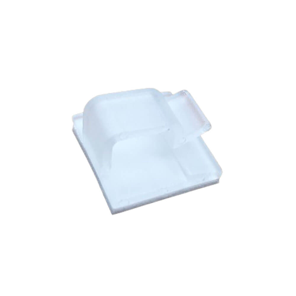 WCL-1005 Kablo Sabitleme Kelepçesi Klipsi-Yapışkanlı Duvar Kablo Tutucu 16x15x8mm - Şeffaf -KA23