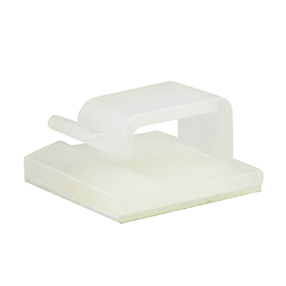 WCL-1007 Kablo Sabitleme Kelepçesi Klipsi-Yapışkanlı Duvar Kablo Tutucu 16,5x15,5x10mm - Beyaz –KA10
