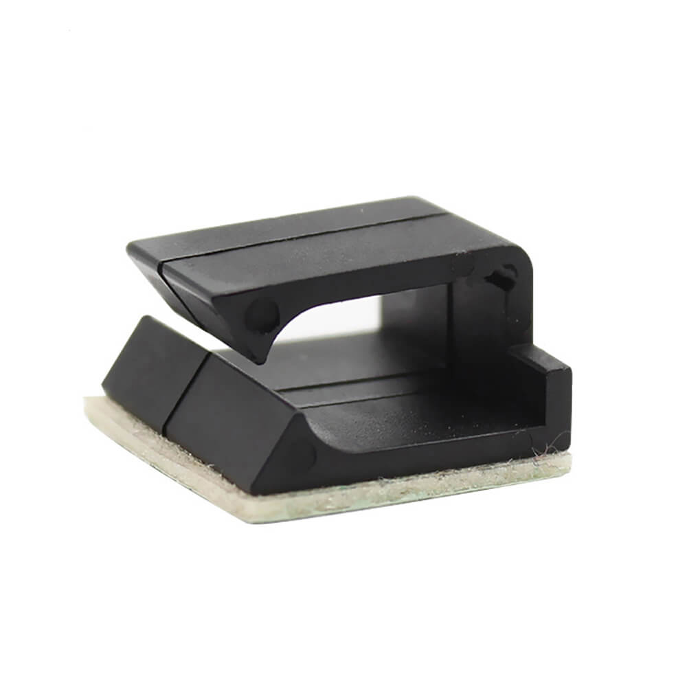 WCL-1206 Kablo Sabitleme Kelepçesi Klipsi-Yapışkanlı Duvar Kablo Tutucu 16x15,7x10mm - Siyah –KA13