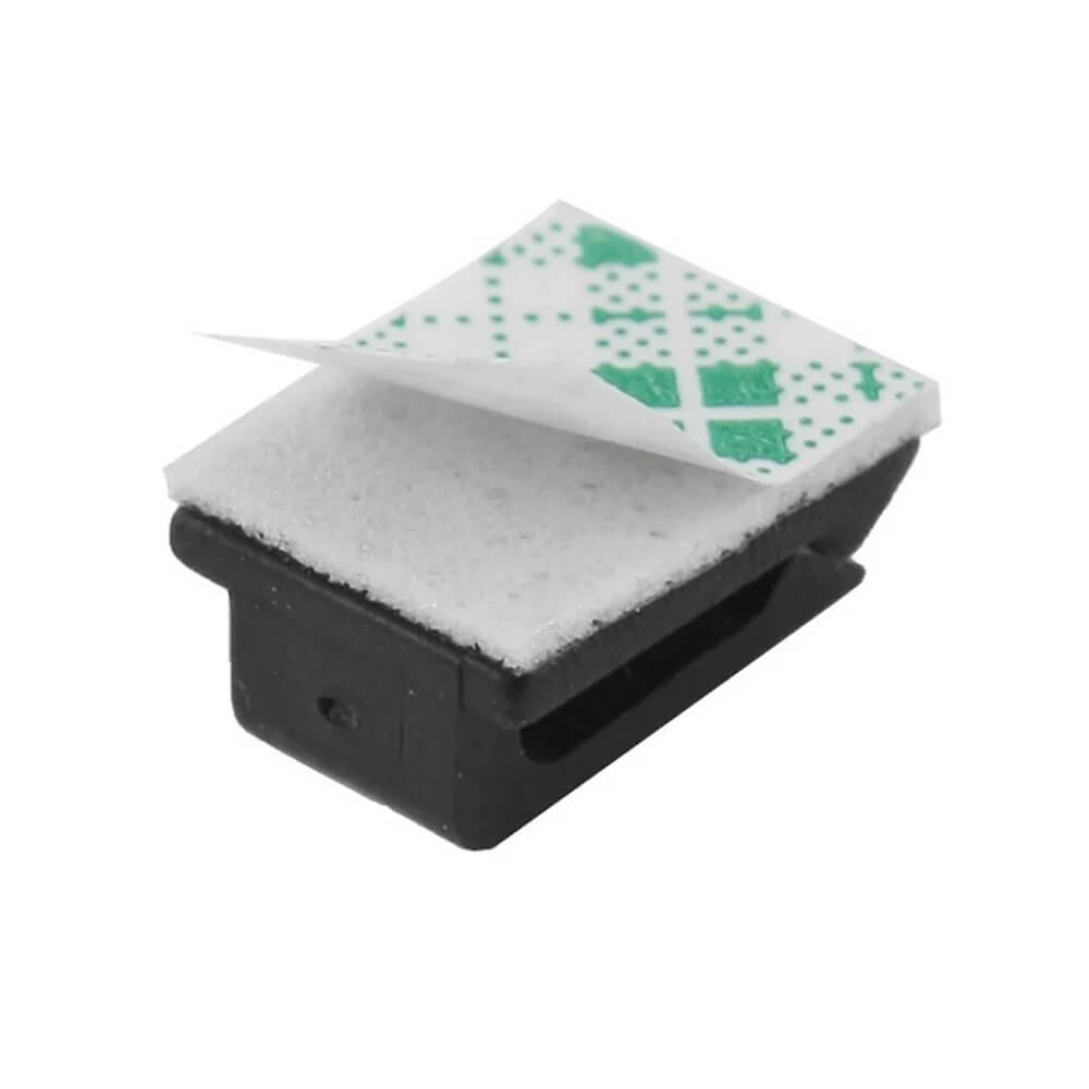 WCL-1206 Kablo Sabitleme Kelepçesi Klipsi-Yapışkanlı Duvar Kablo Tutucu 16x15,7x10mm - Siyah –KA13