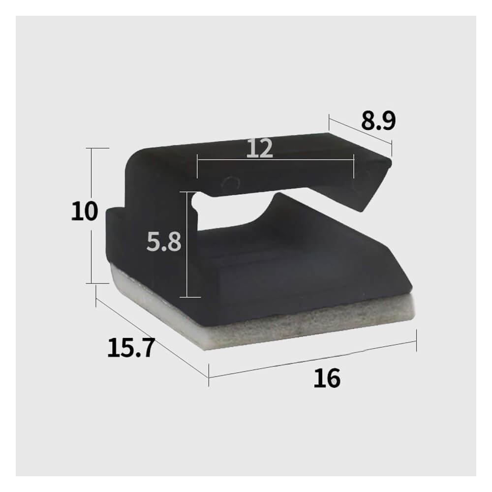 WCL-1206 Kablo Sabitleme Kelepçesi Klipsi-Yapışkanlı Duvar Kablo Tutucu 16x15,7x10mm - Siyah –KA13