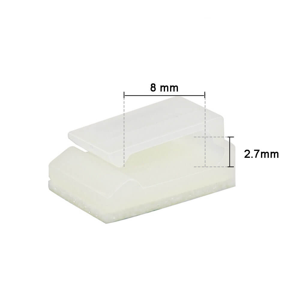NC-912 Kablo Sabitleme Kelepçesi Klipsi-Yapışkanlı Duvar Kablo Tutucu 12x9x6mm - Beyaz –KA2