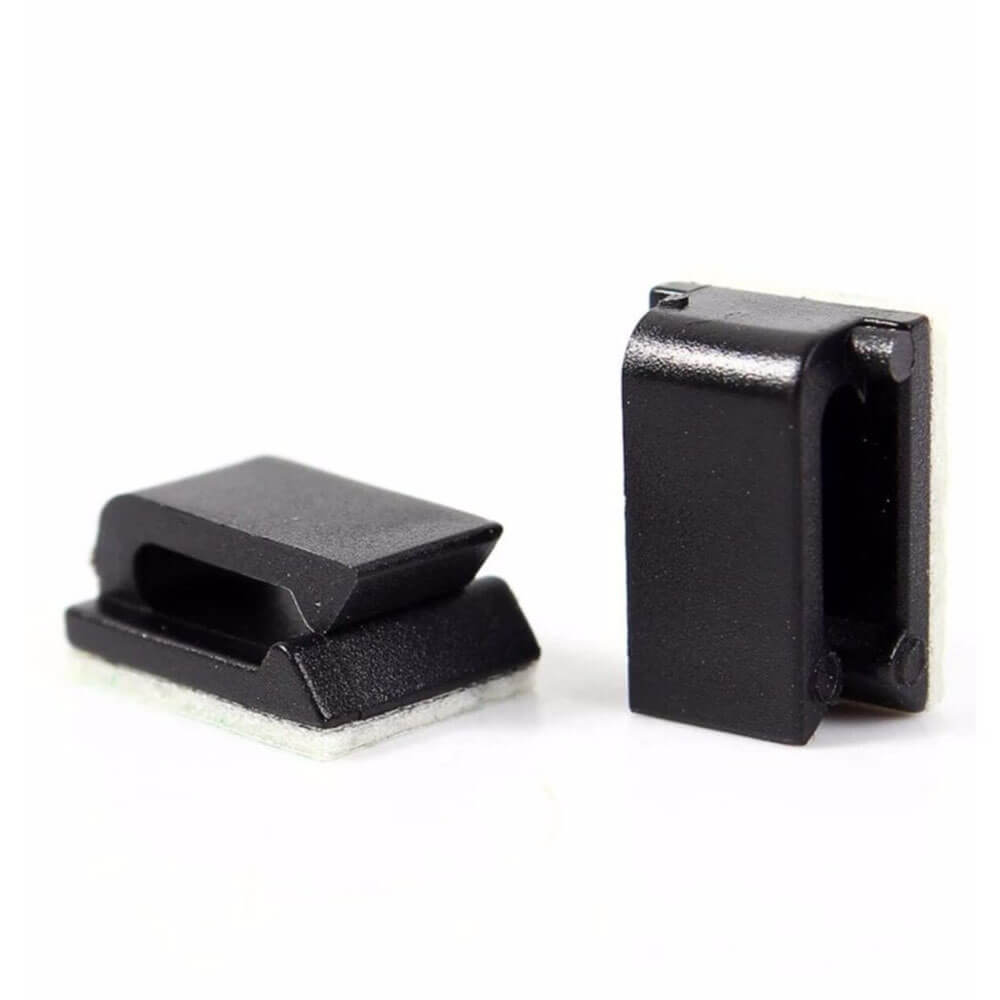 NC-912 Kablo Sabitleme Kelepçesi Klipsi-Yapışkanlı Duvar Kablo Tutucu 12x9x6mm - Siyah –KA3