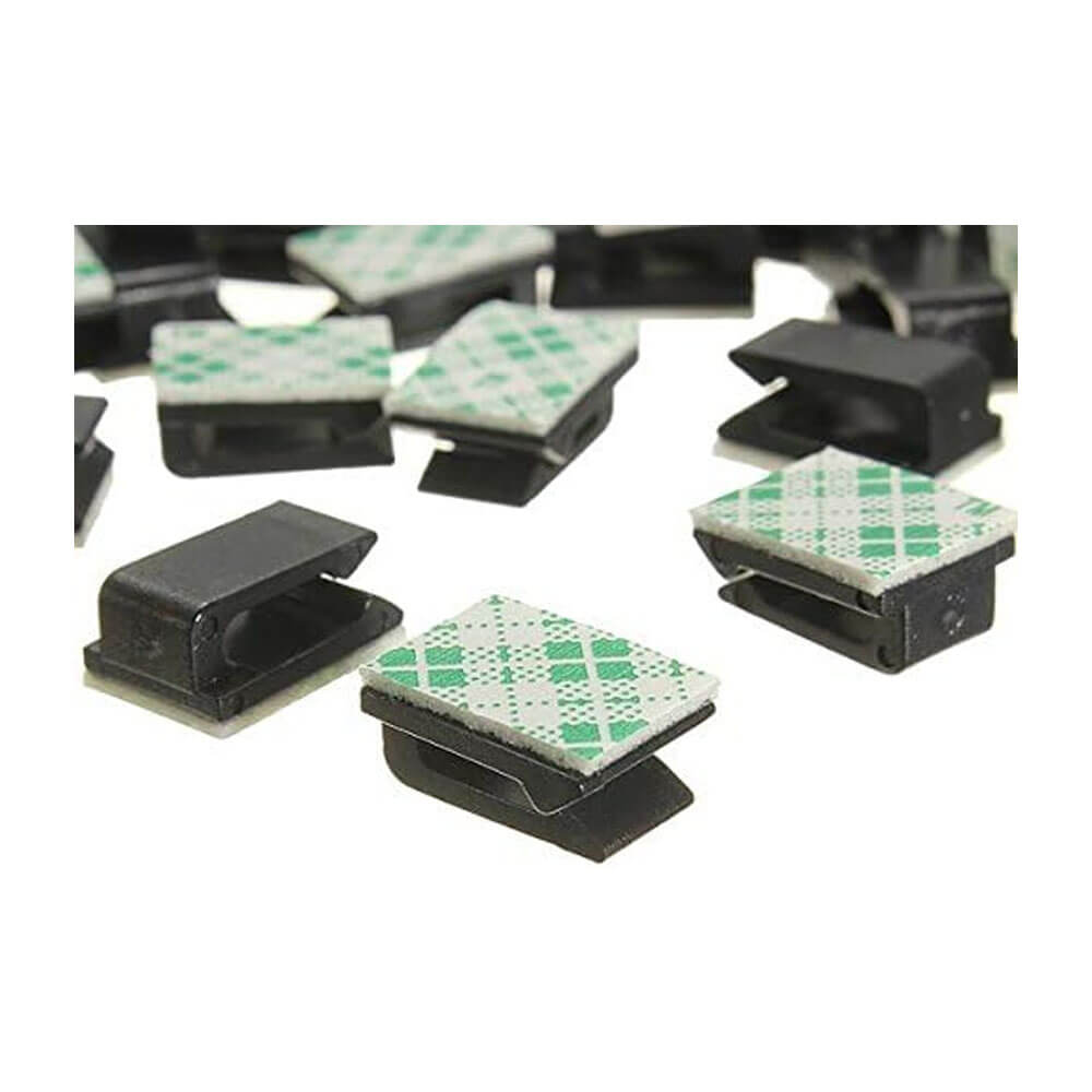 NC-912 Kablo Sabitleme Kelepçesi Klipsi-Yapışkanlı Duvar Kablo Tutucu 12x9x6mm - Siyah –KA3