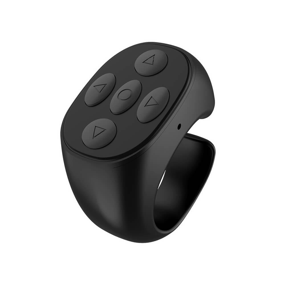 JX-05 Bluetooth 5.3 Uzaktan Kumanda Tiktok Fotoğraf Video Çekme Kumandası - Siyah