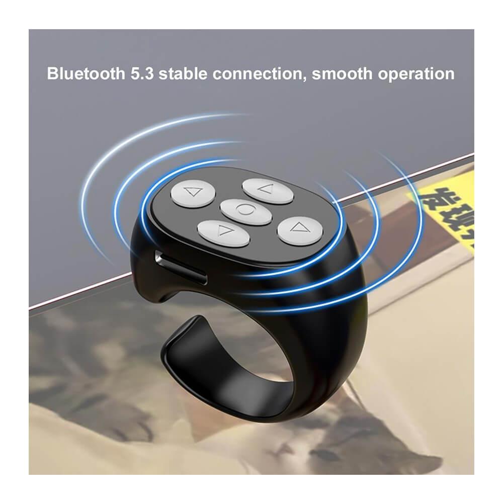 JX-05 Bluetooth 5.3 Uzaktan Kumanda Tiktok Fotoğraf Video Çekme Kumandası - Siyah
