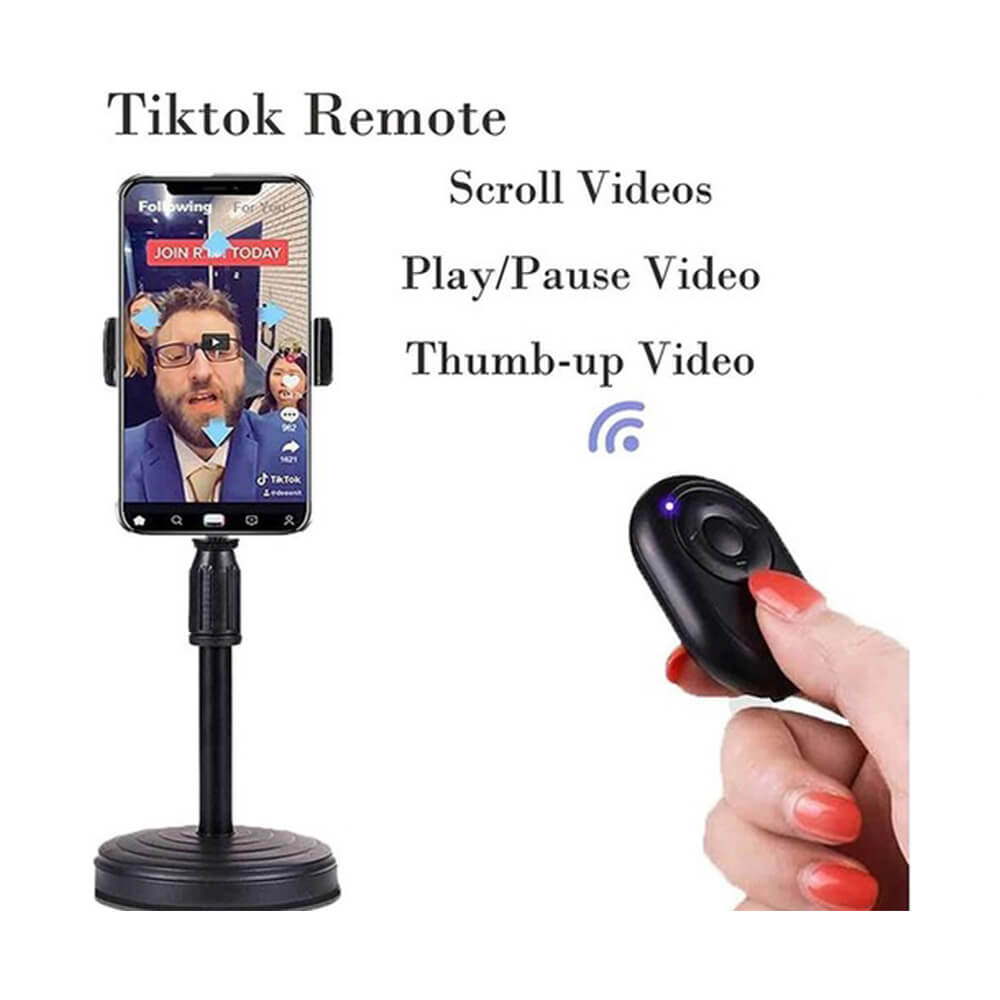 Bluetooth Uzaktan Kumanda Tiktok E-Kitap Sayfa Çevirici Video Kaydı Selfie Kumandası - Beyaz