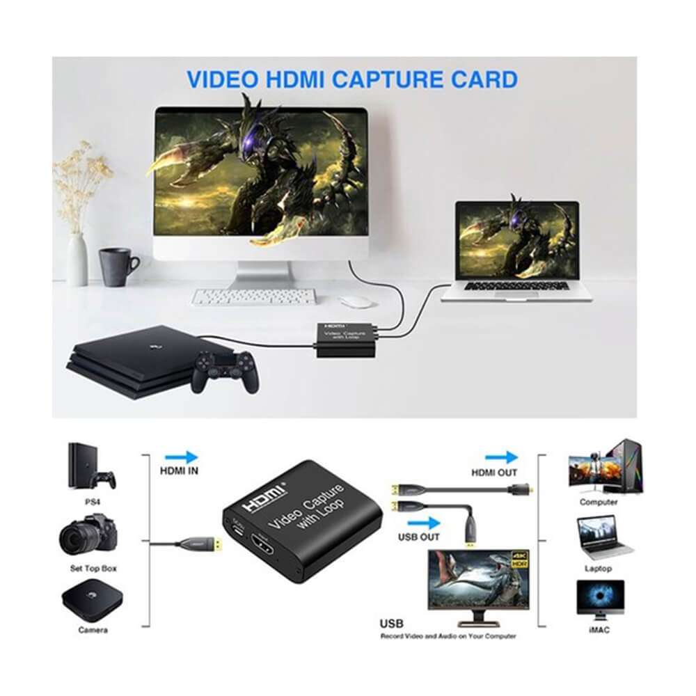 4KVC300 4K HDMI Çift Çıkışlı Video Capture Ezcap Ps4 Xbox With Loop Görüntü Yakalama Kartı