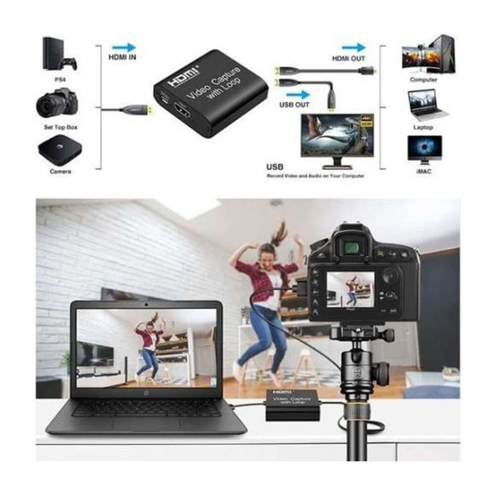 4KVC300 4K HDMI Çift Çıkışlı Video Capture Ezcap Ps4 Xbox With Loop Görüntü Yakalama Kartı