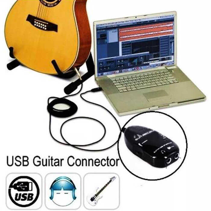 USB Gitar Guitar Link Kablosu Çevirici Dönüştürücü