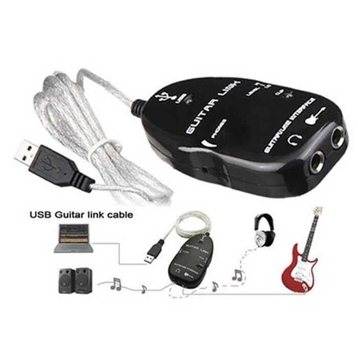 USB Gitar Guitar Link Kablosu Çevirici Dönüştürücü