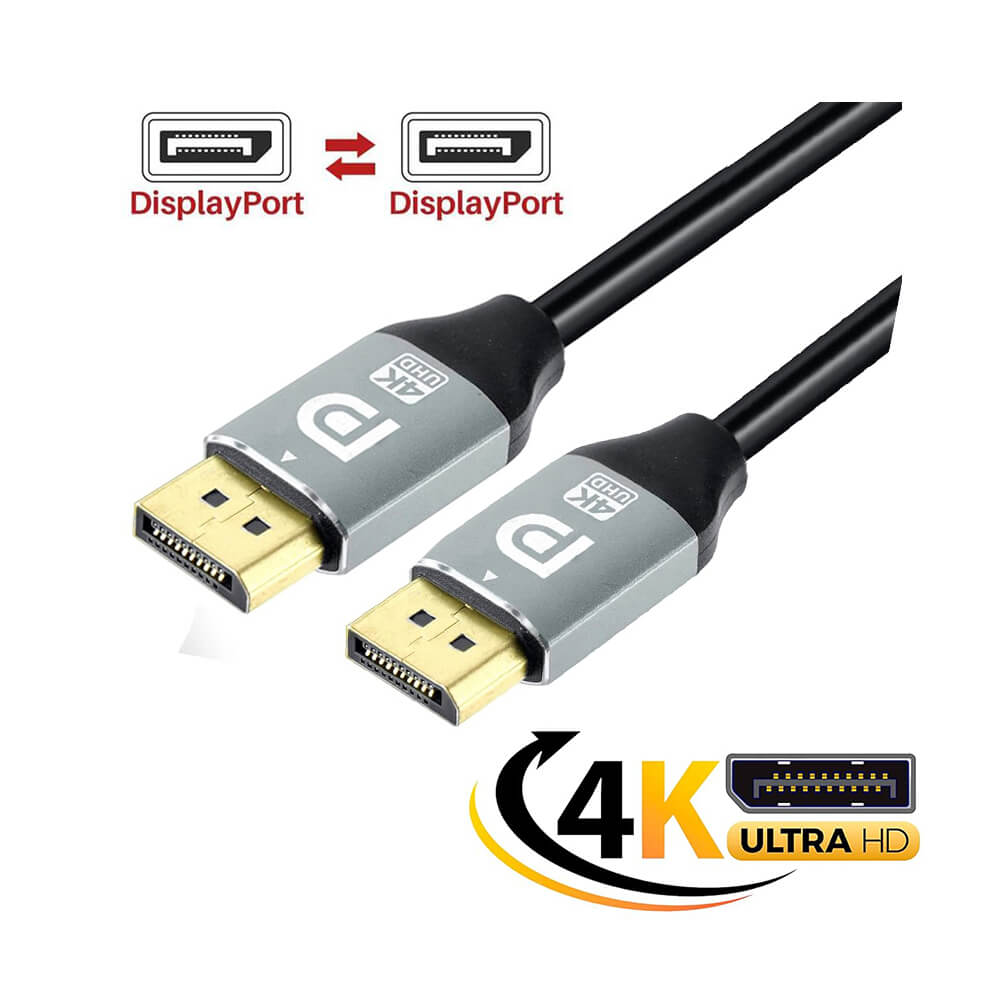 Koodmax 4k 60Hz Displayport to Displayport Kablo (DP 1.2) 21.60Gbps, 1080P FreeSync G-Sync - 5 Mt - BA30